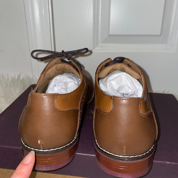 Jonhston & Murphy bk Contad tan/dk brown fg leather shoes Men’s size 7 - Picture 6 of 12